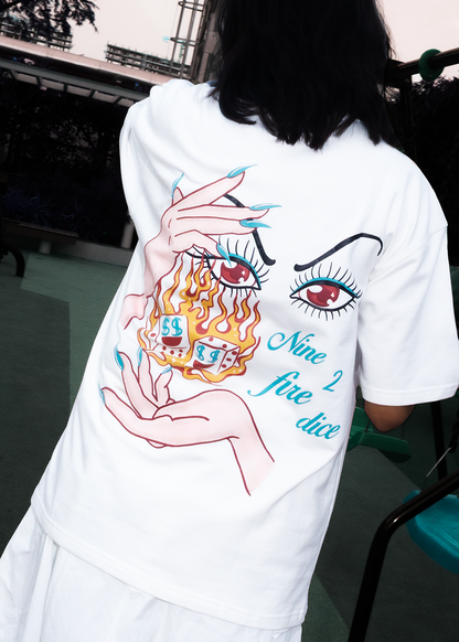Oversized Graphic Tee – 9 to Fire Dice Streetwear (Unisex)