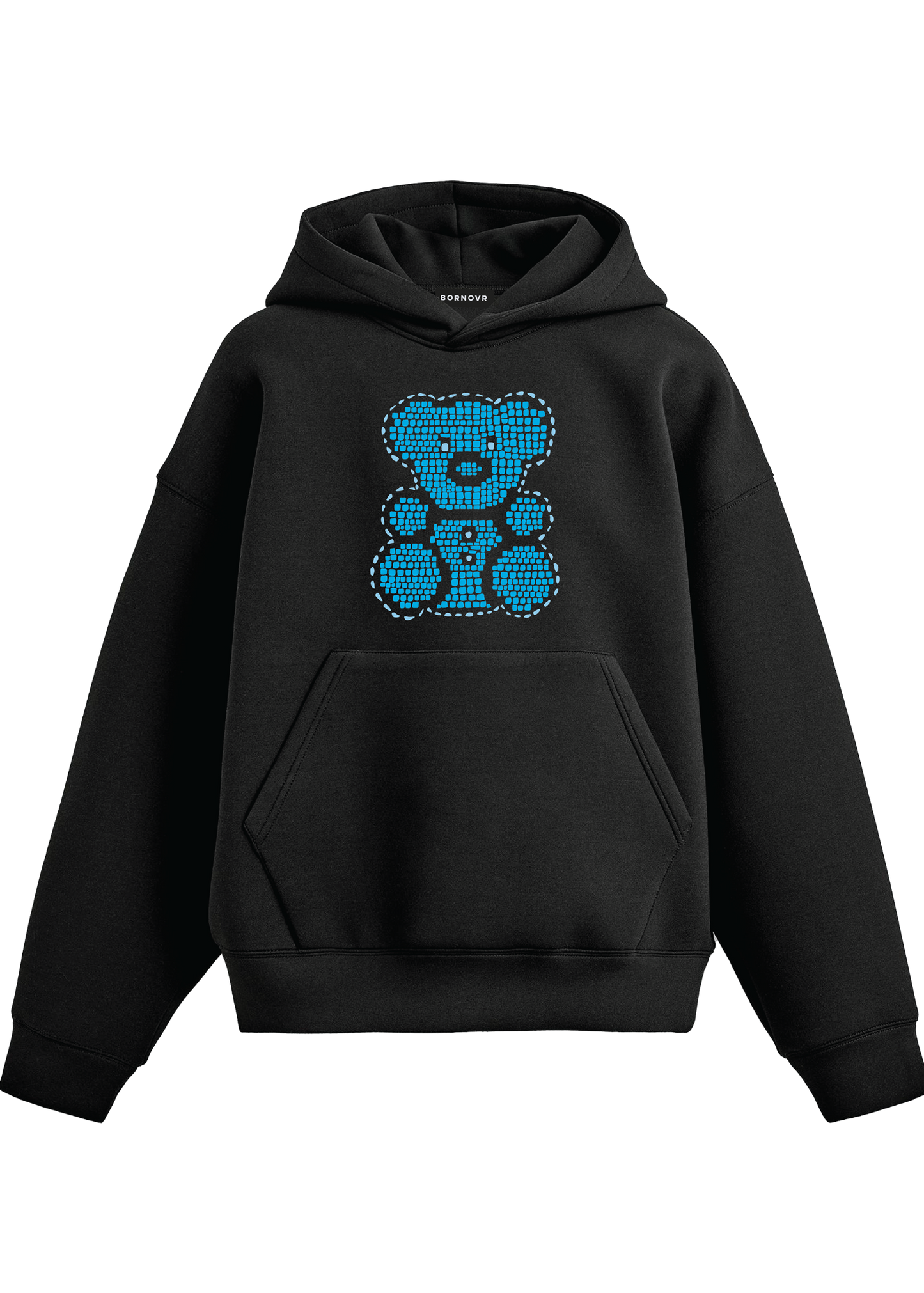 Play Nice Teddy Hoodie – Oversized Puff Print (Unisex)