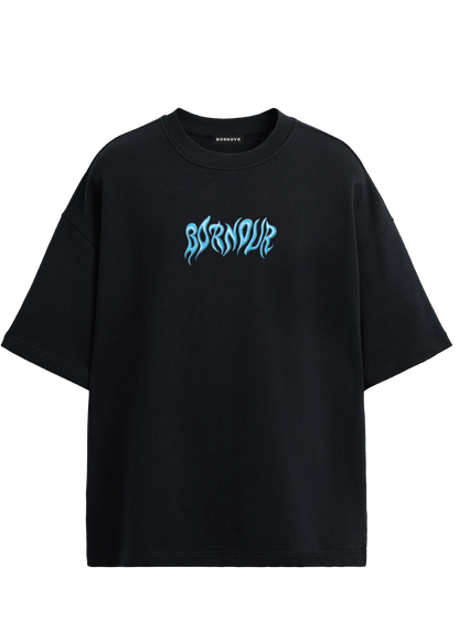 Bornovr Brand Carrier Oversized Tee – Puff Print T-Shirt (Unisex)