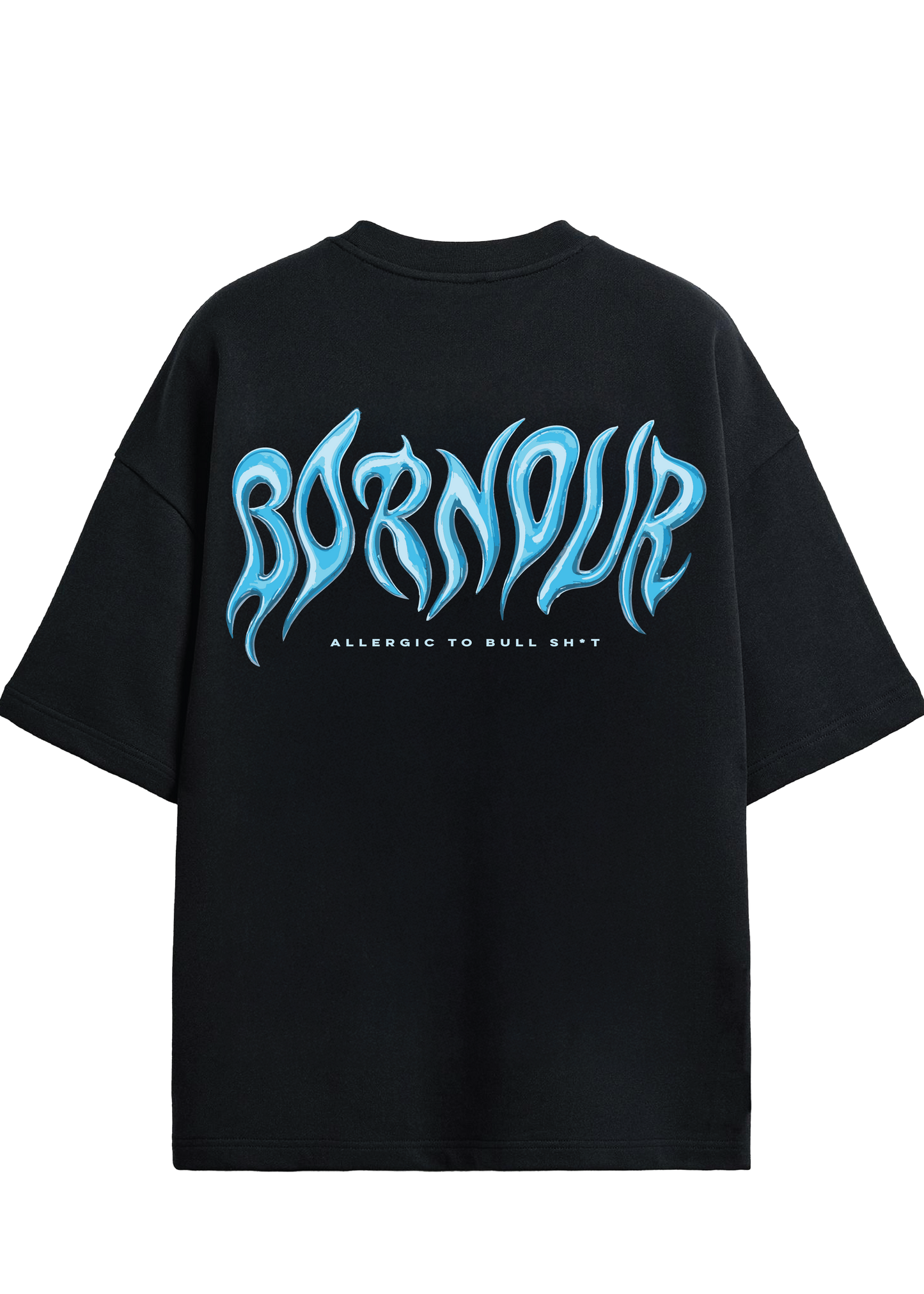 Bornovr Brand Carrier Oversized Tee – Puff Print T-Shirt (Unisex)
