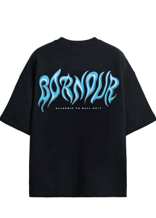 Bornovr Brand Carrier Oversized Tee – Puff Print T-Shirt (Unisex)